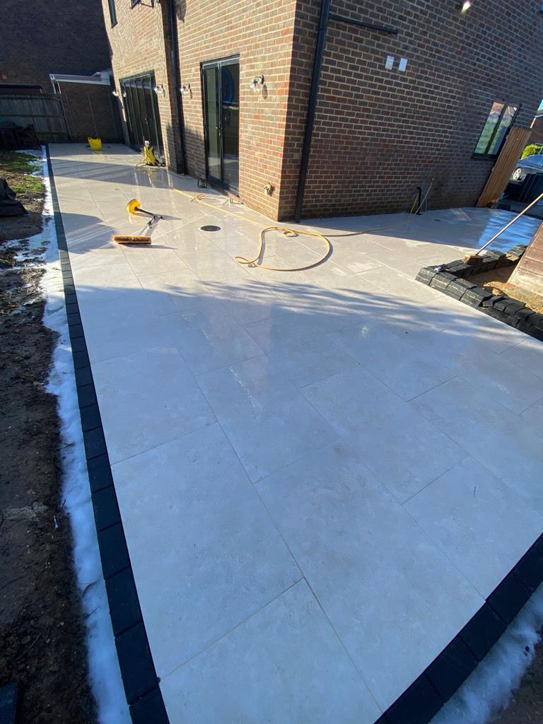 Stone patio area